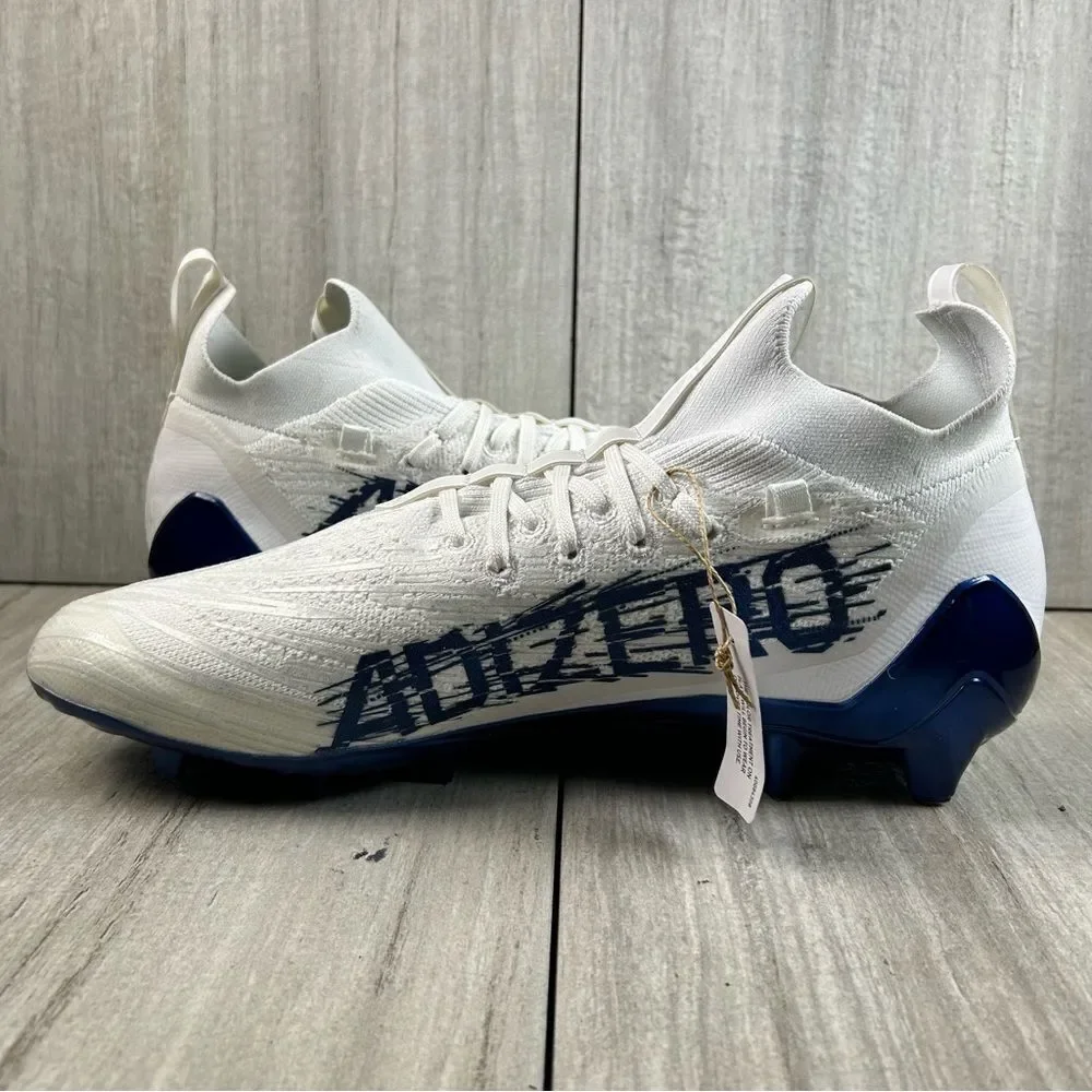 NEW Adidas Adizero Primeknit Football Cleats‎ White Navy gv9624 Mens Size 13